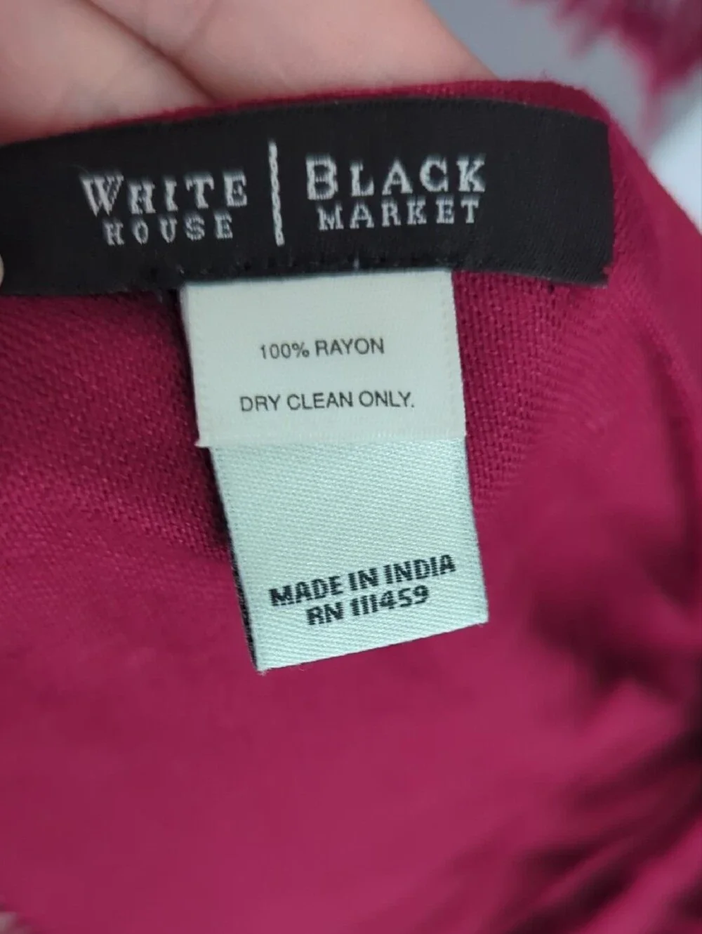 3 For $30. White House Black Market Burgundy Beaded Fringe Scarf